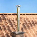 Extensión de Chimenea Plateado 25 x 25 x 132 cm