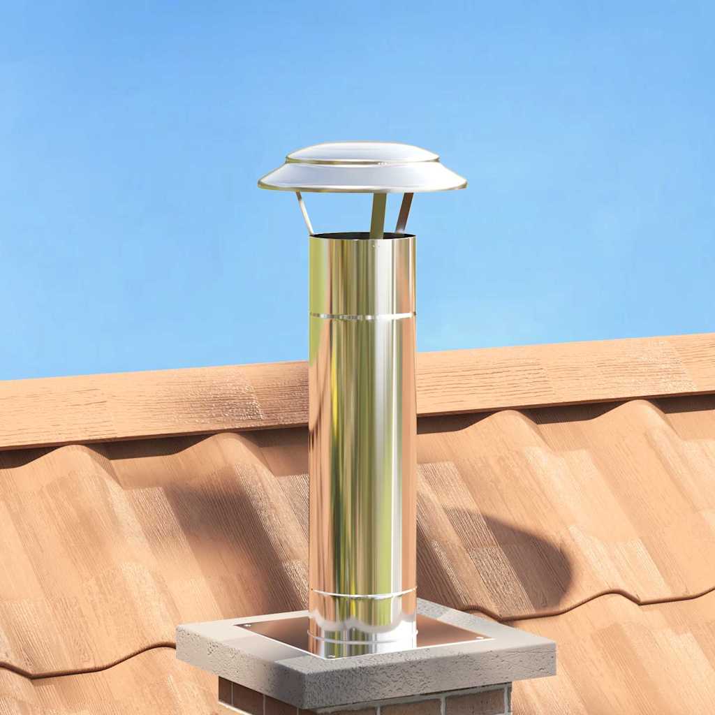 Cubierta para Chimenea Plateado 20 x 20 x 18 cm