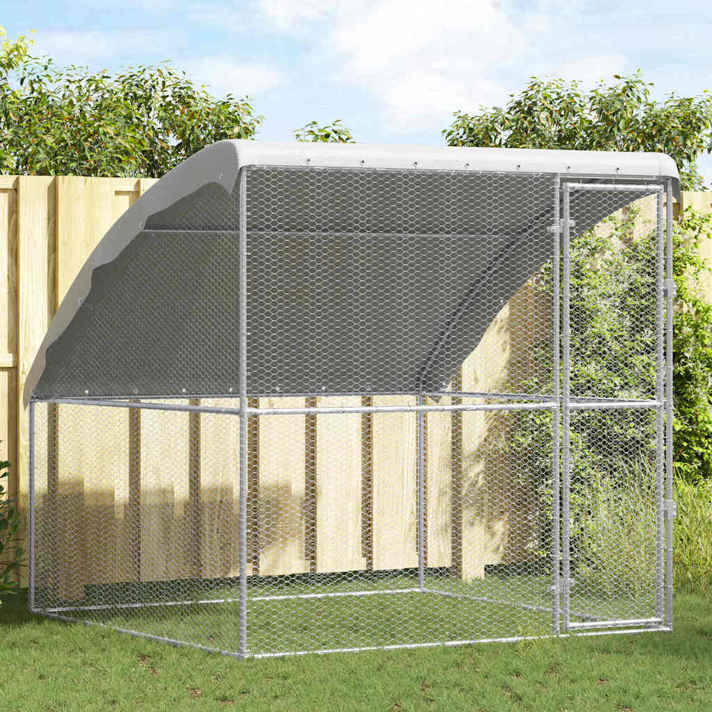 Chicken Coop 2 pcs Silver 400 x 200 x 200 cm