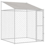 Jaula para perro con techo Plateado 200 x 200 x 258 cm