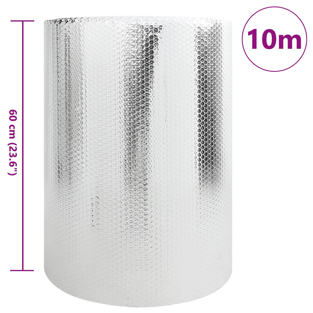 Reflector de calor para radiador Plateado 10 x 0,6 m
