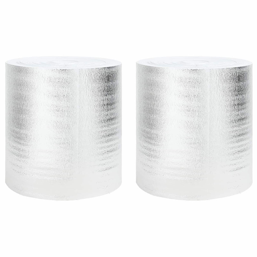 Reflector de calor para radiador 2 pcs Plateado 25 x 0,5 m
