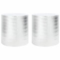 Reflector de calor para radiador 2 pcs Plateado 25 x 0,5 m