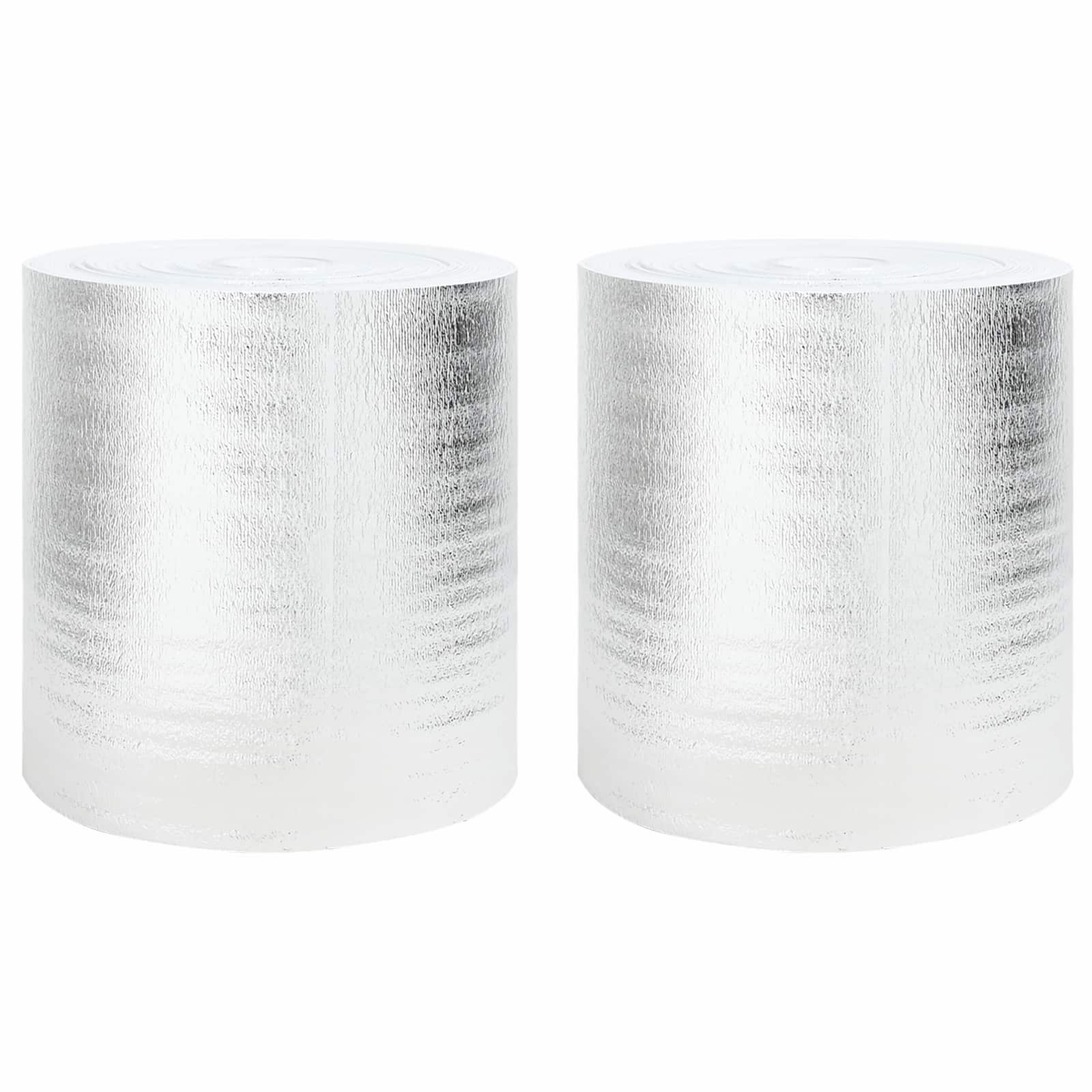 Reflector de calor para radiador 2 pcs Plateado 25 x 0,5 m