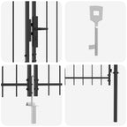 Puerta Doble con cerradura Woerden Gris 299,5 x 149,5 cm Acero