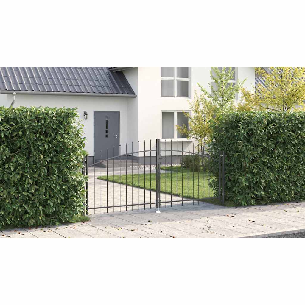 Puerta Doble con cerradura Woerden Gris 299,5 x 149,5 cm Acero