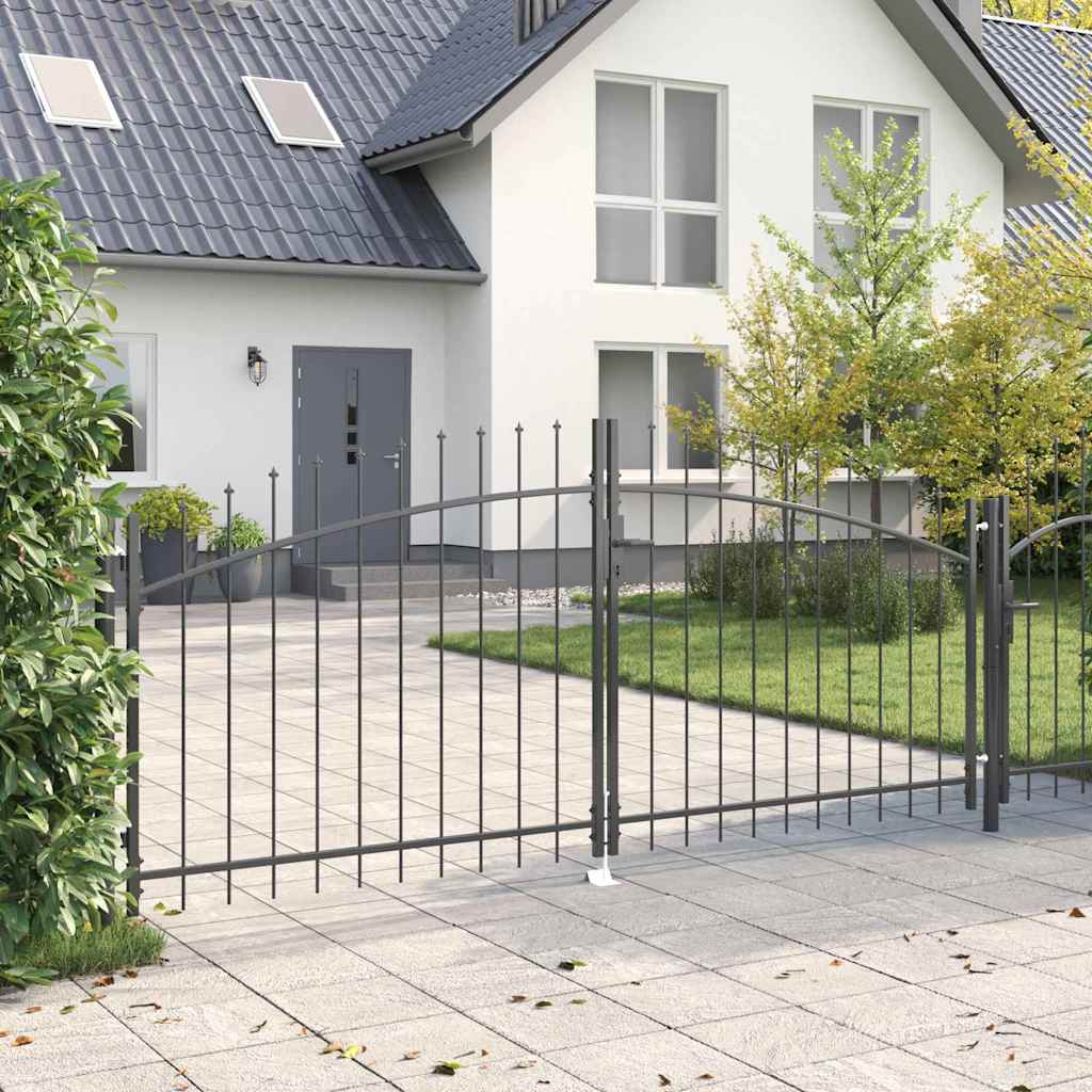 Puerta Doble con cerradura Woerden Gris 299,5 x 149,5 cm Acero