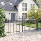 Puerta Doble con cerradura Woerden Gris 299,5 x 149,5 cm Acero