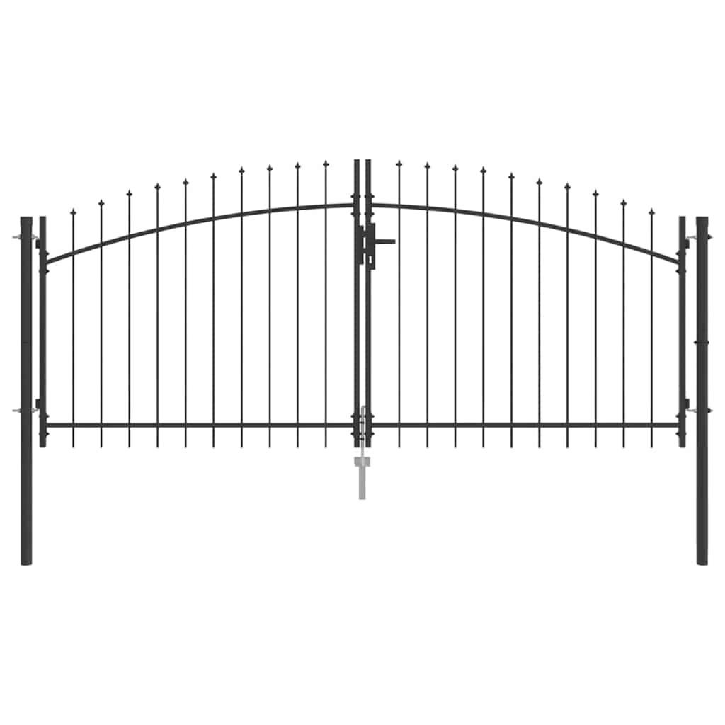 Puerta Doble con cerradura Woerden Gris 299,5 x 149,5 cm Acero