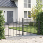 Puerta Doble con cerradura Woerden Gris 299,5 x 149,5 cm Acero