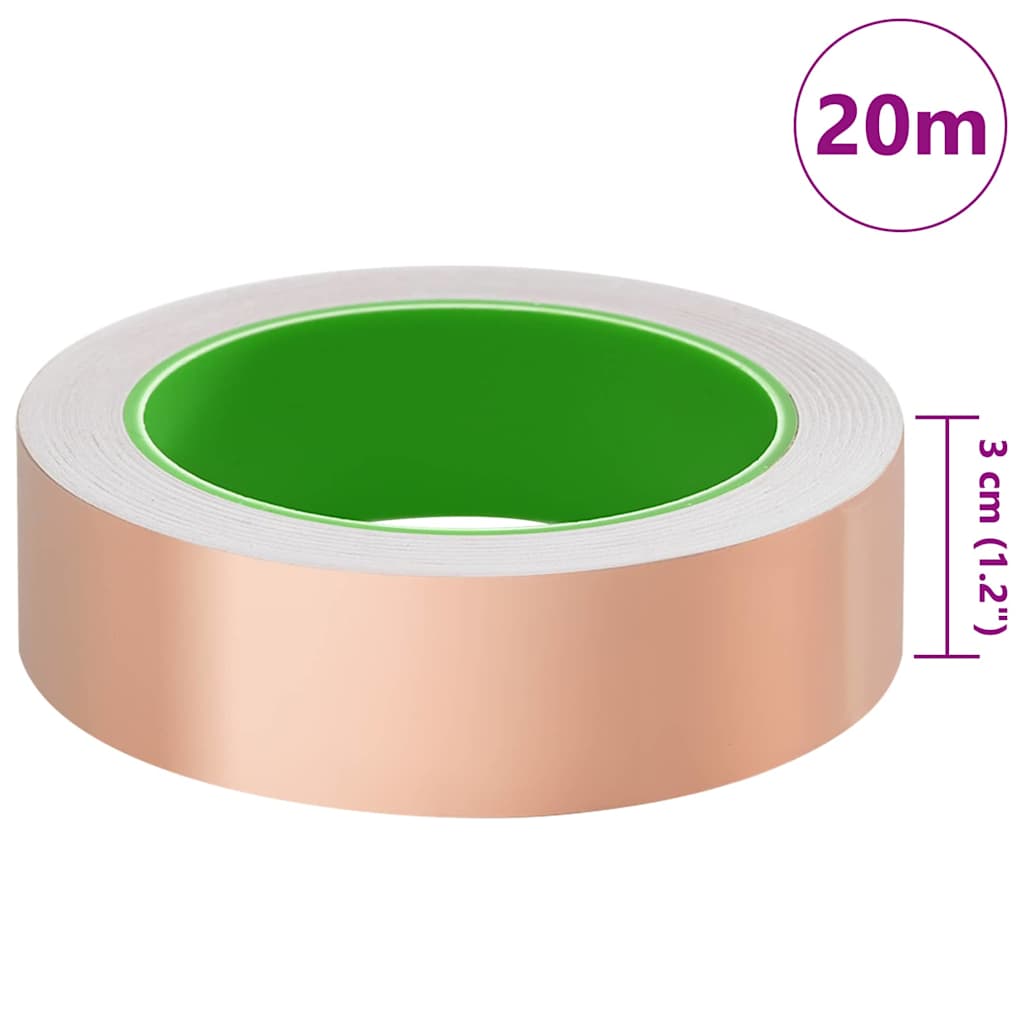Cinta de cobre para protección contra caracoles 6 pcs Cobre