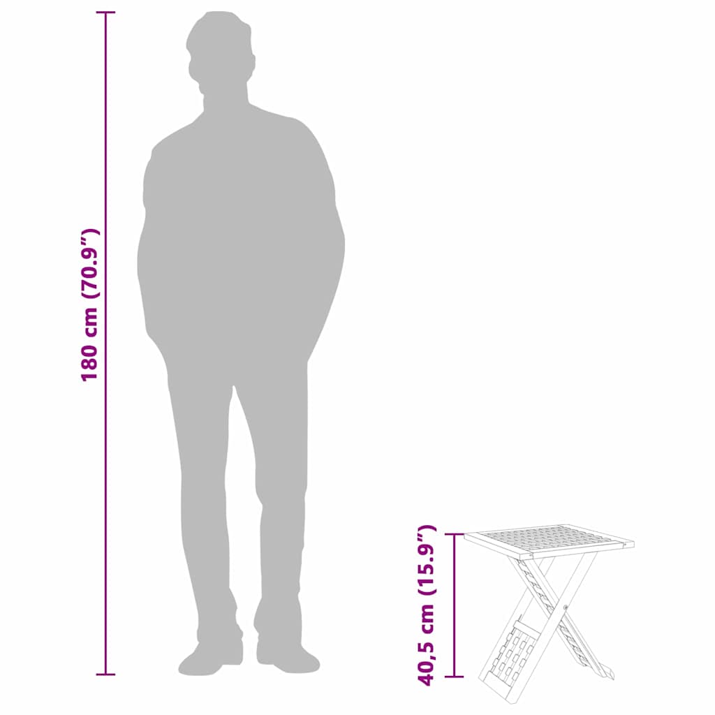 Mesa de Café Marrón 33 x 33 x 40,5 cm Madera de Nogal Sólido