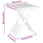 Mesa de Café Marrón 33 x 33 x 40,5 cm Madera de Nogal Sólido