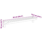 Estante Colgante de Pared Natural 62 x 10 x 12,5 cm
