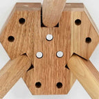 Mesa de Café 3 pcs Marrón Madera de Nogal Sólido