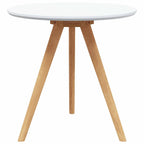 Mesa de Café 3 pcs Marrón Madera de Nogal Sólido