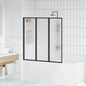 Mampara de ducha Negro 120 x 2 x 117 cm Aluminio y PP