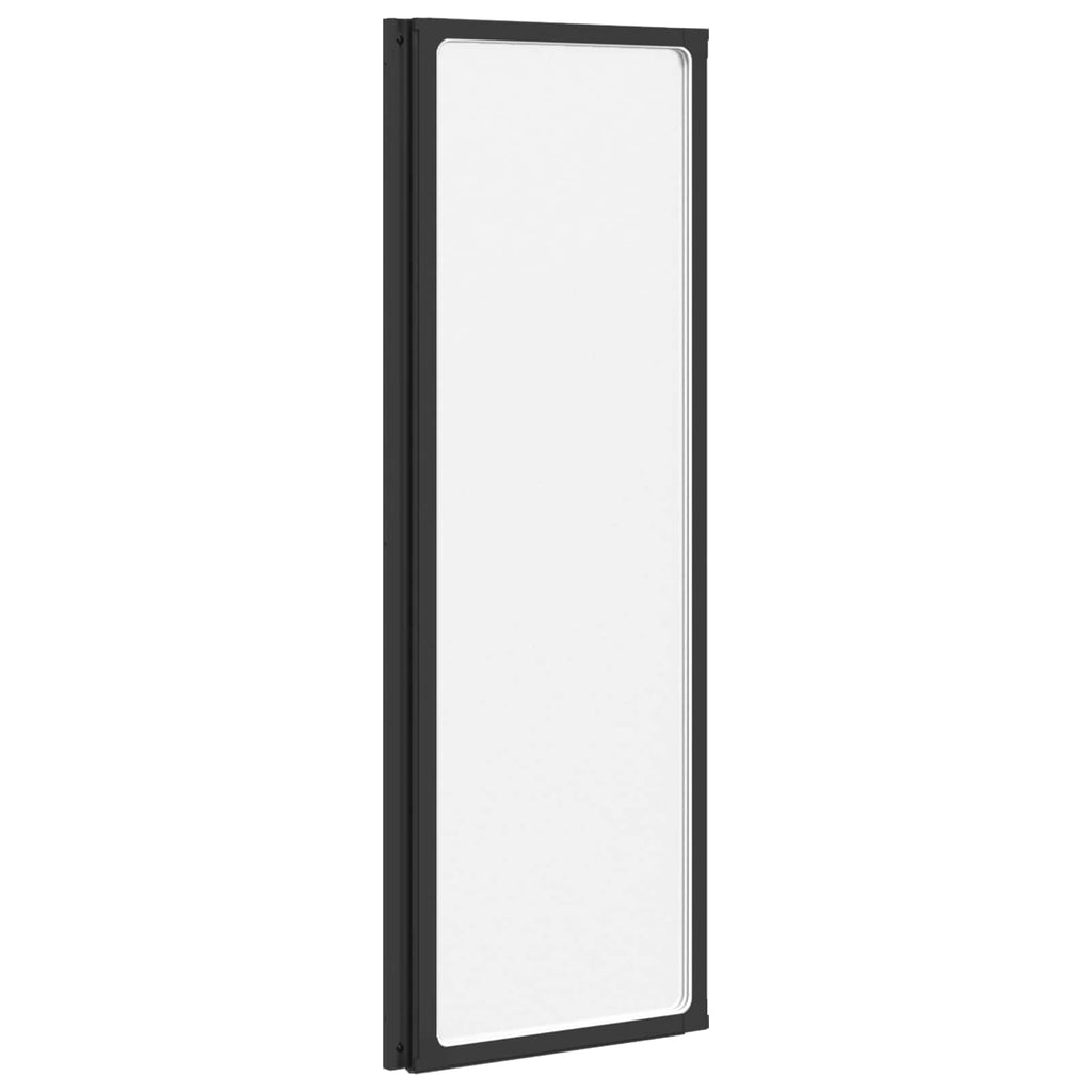 Mampara de ducha Negro 120 x 2 x 117 cm Aluminio y PP
