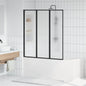 Mampara de ducha Negro 120 x 2 x 117 cm Aluminio y PP