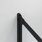 Mampara de ducha Negro 168 x 140 cm Aluminio