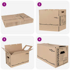 Caja de Mudanza 20 pcs Natural 59 x 31,5 x 31,5 cm Cartón