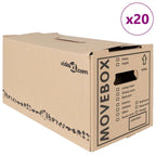 Caja de Mudanza 20 pcs Natural 59 x 31,5 x 31,5 cm Cartón