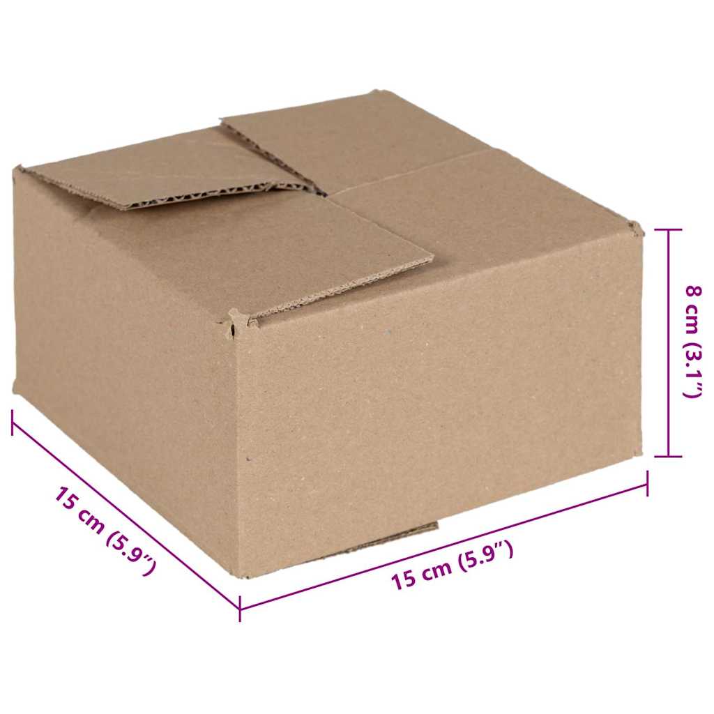 Caja Plegable 50 pcs Natural 15 x 15 x 8 cm Cartón