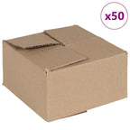 Caja Plegable 50 pcs Natural 15 x 15 x 8 cm Cartón