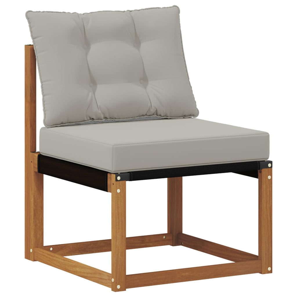 Conjunto de sofás de exterior 8 pcs Gris Natural y Claro