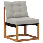 Conjunto de sofás de exterior 6 pcs Gris Natural y Claro