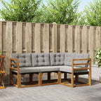 Conjunto de sofás de exterior 4 pcs Gris Natural y Claro