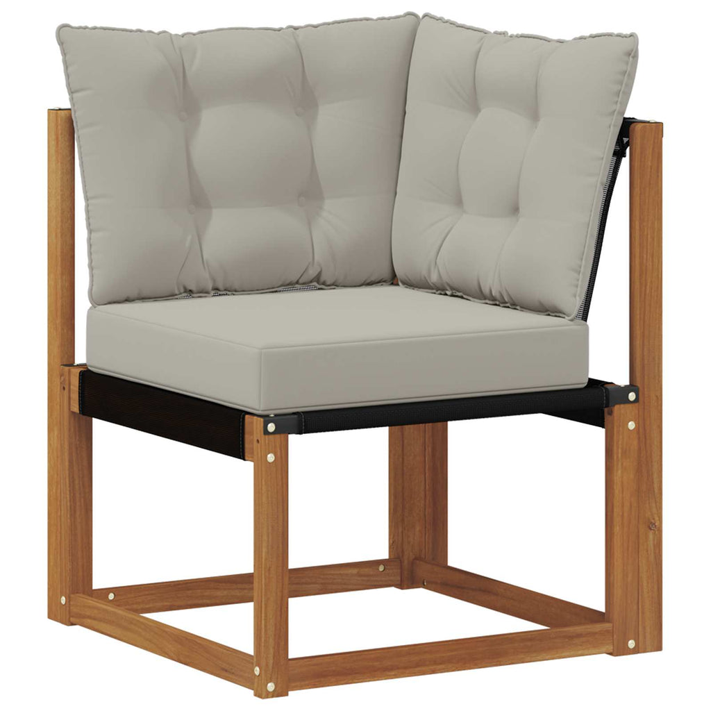 Conjunto de sofás de exterior 4 pcs Gris Natural y Claro