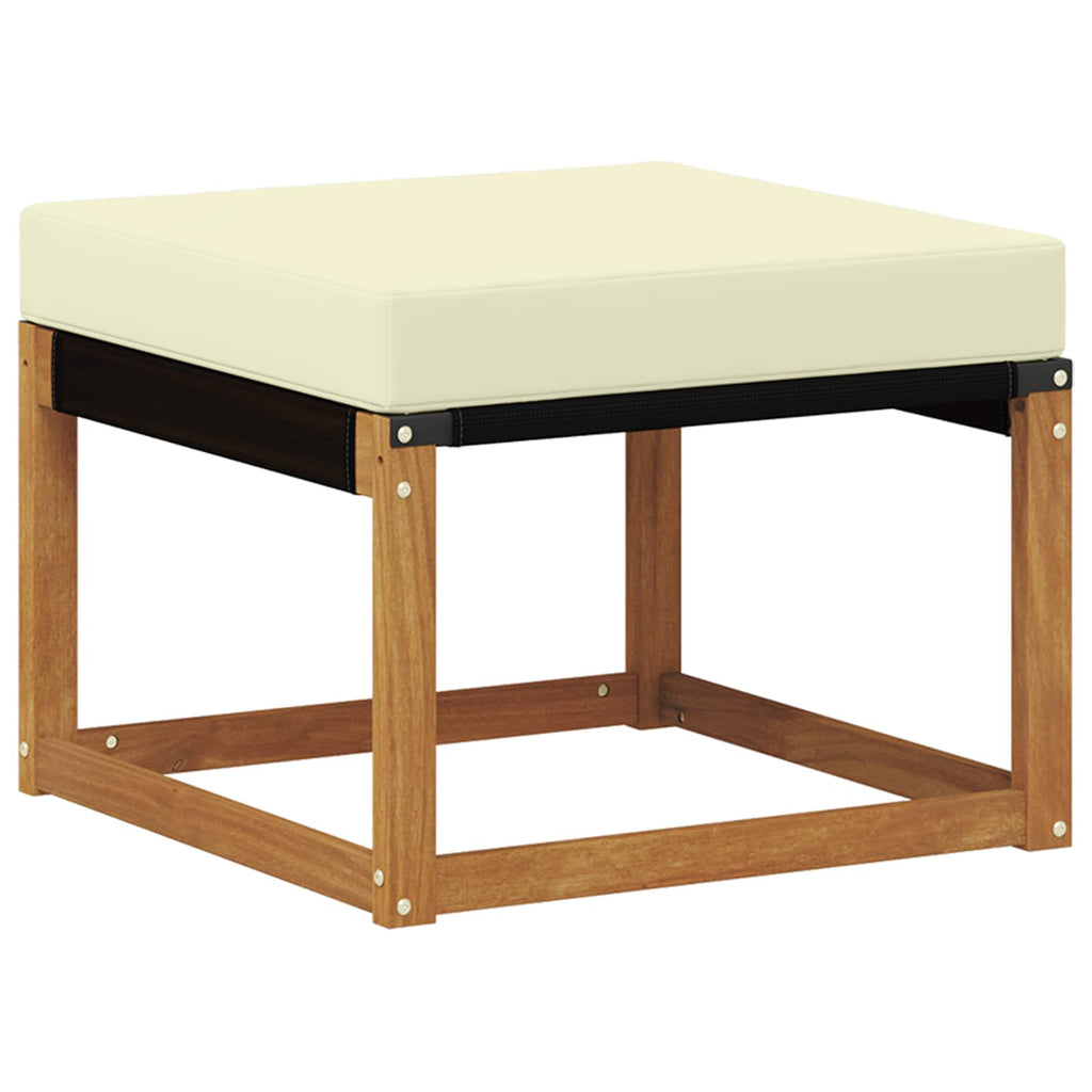 Conjunto de sofás de exterior con cojín 8 pcs Natural y Crema