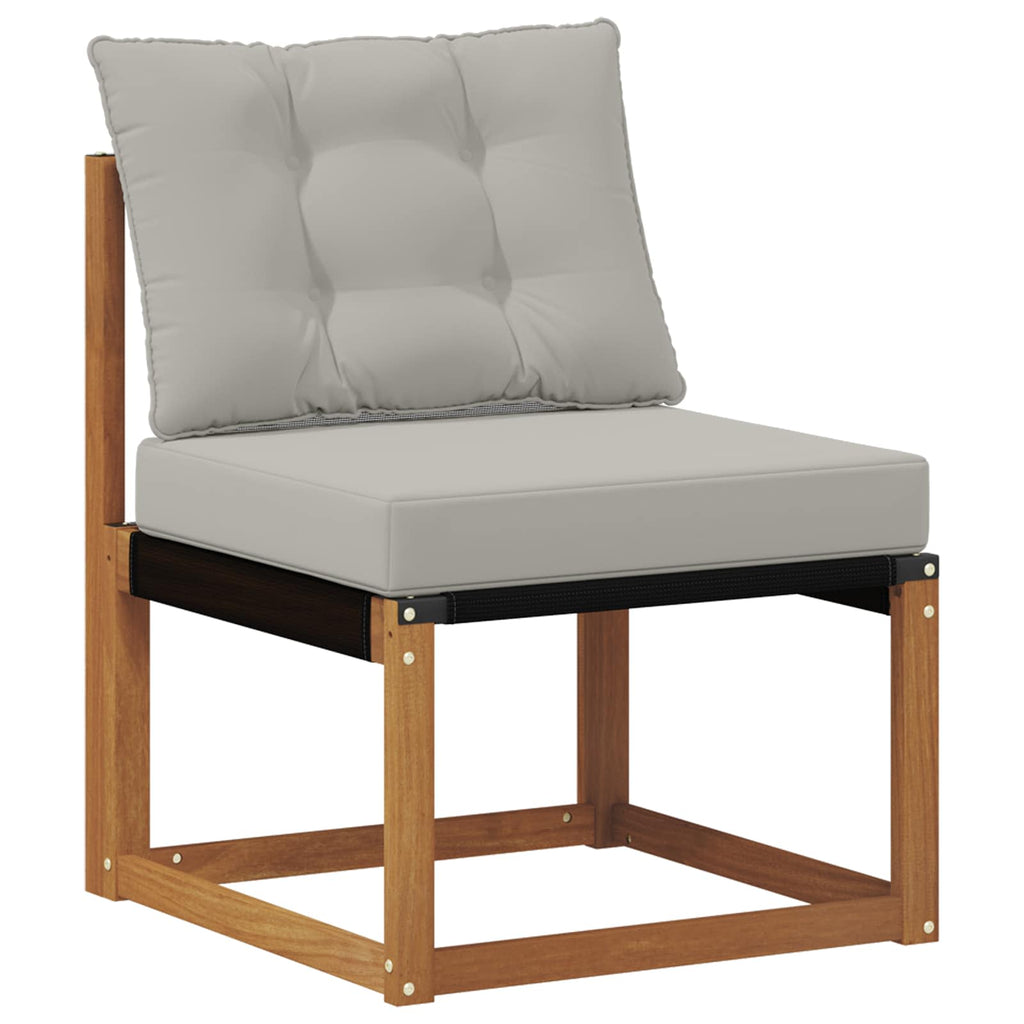 Conjunto de sofás de exterior 8 pcs Gris Natural y Claro