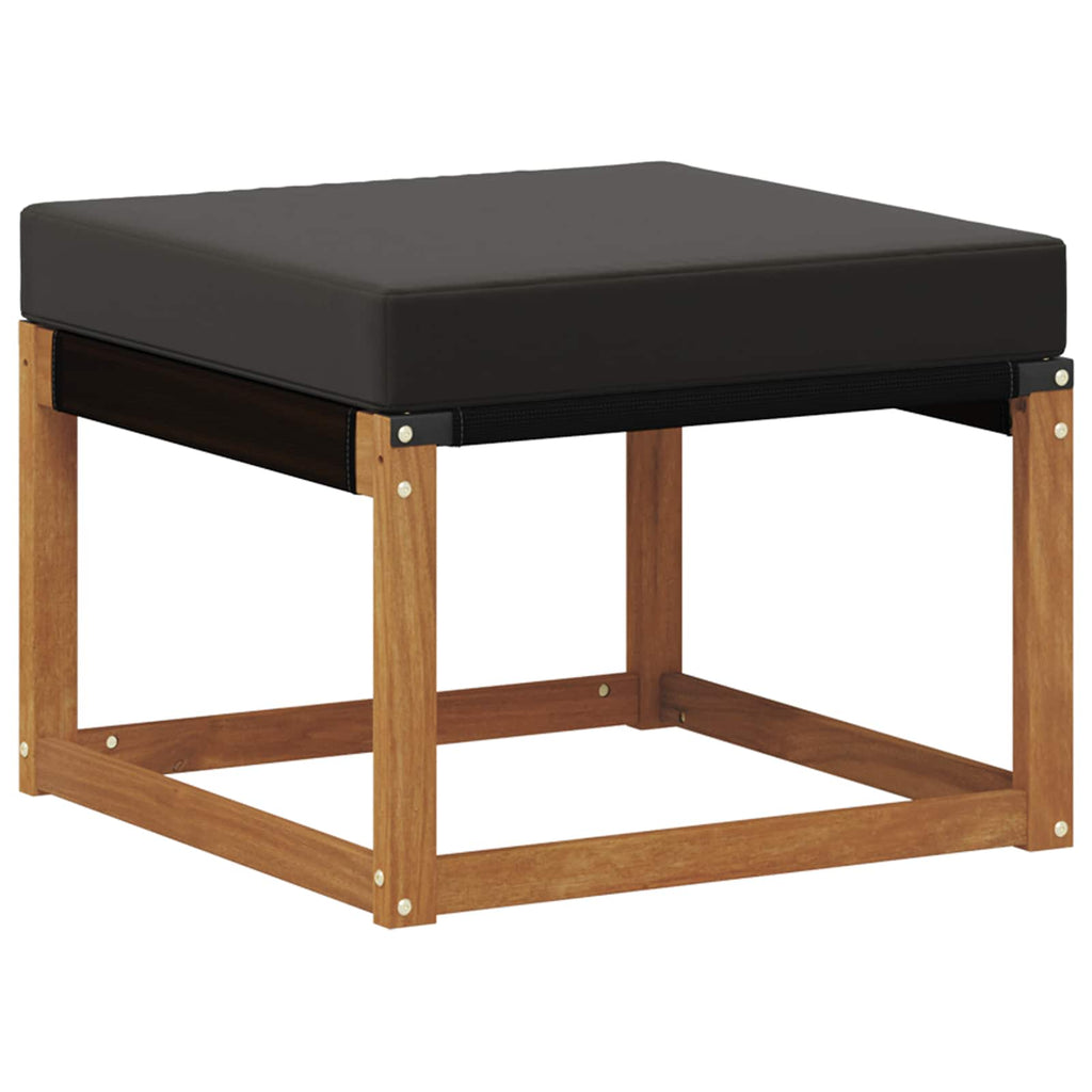 Conjunto de sofás de exterior con cojín 8 pcs Natural y negro