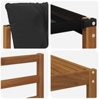 Conjunto de sofás de exterior con cojín 5 pcs Natural y negro