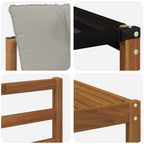 Conjunto de sofás de exterior 7 pcs Gris Natural y Claro