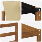 Conjunto de sofás de exterior con cojín 8 pcs Natural y Beige
