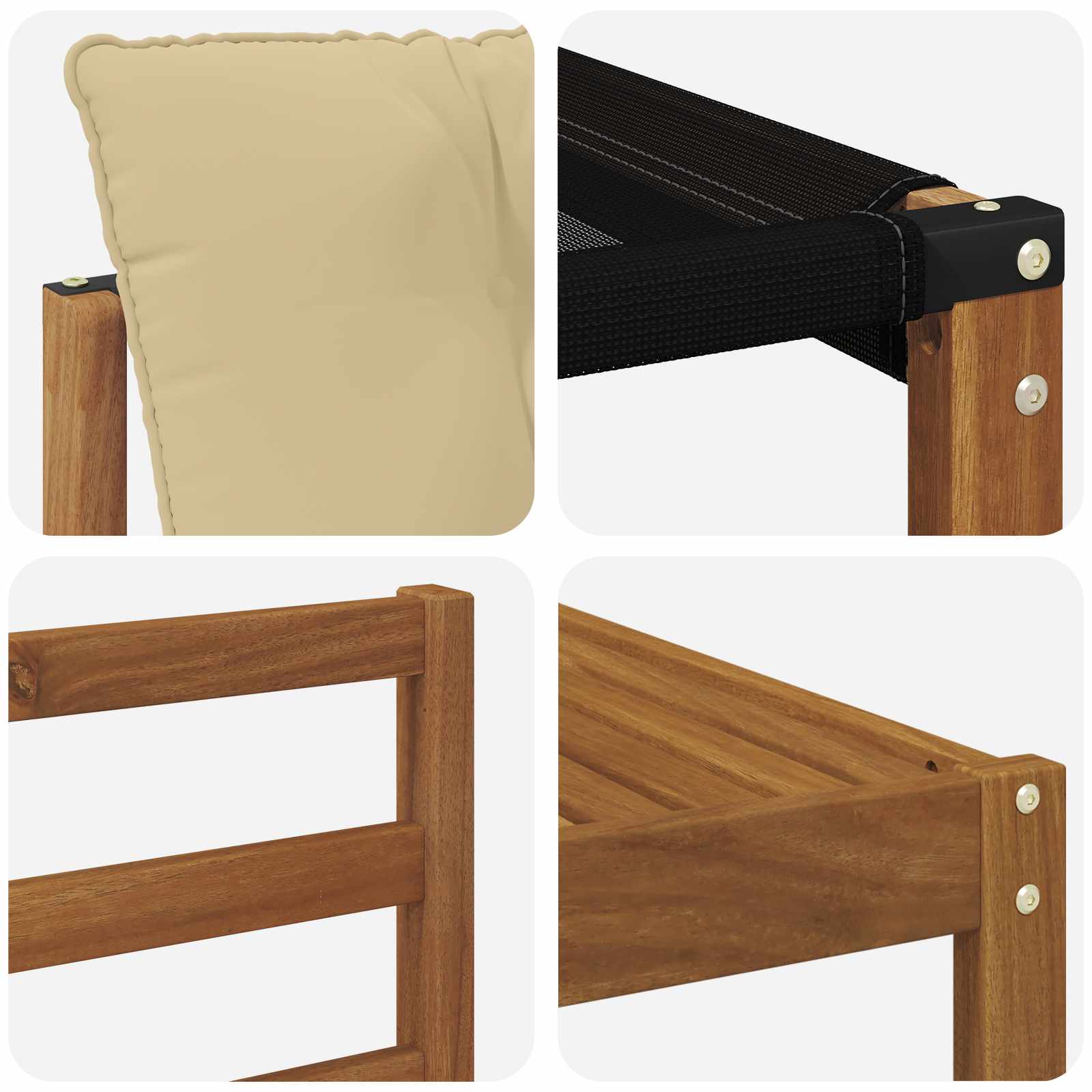 Conjunto de sofás de exterior con cojín 8 pcs Natural y Beige