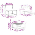 Conjunto de sofás de exterior 9 pcs Gris Natural y Claro