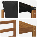 Conjunto de sofás de exterior con cojín 9 pcs Natural y negro