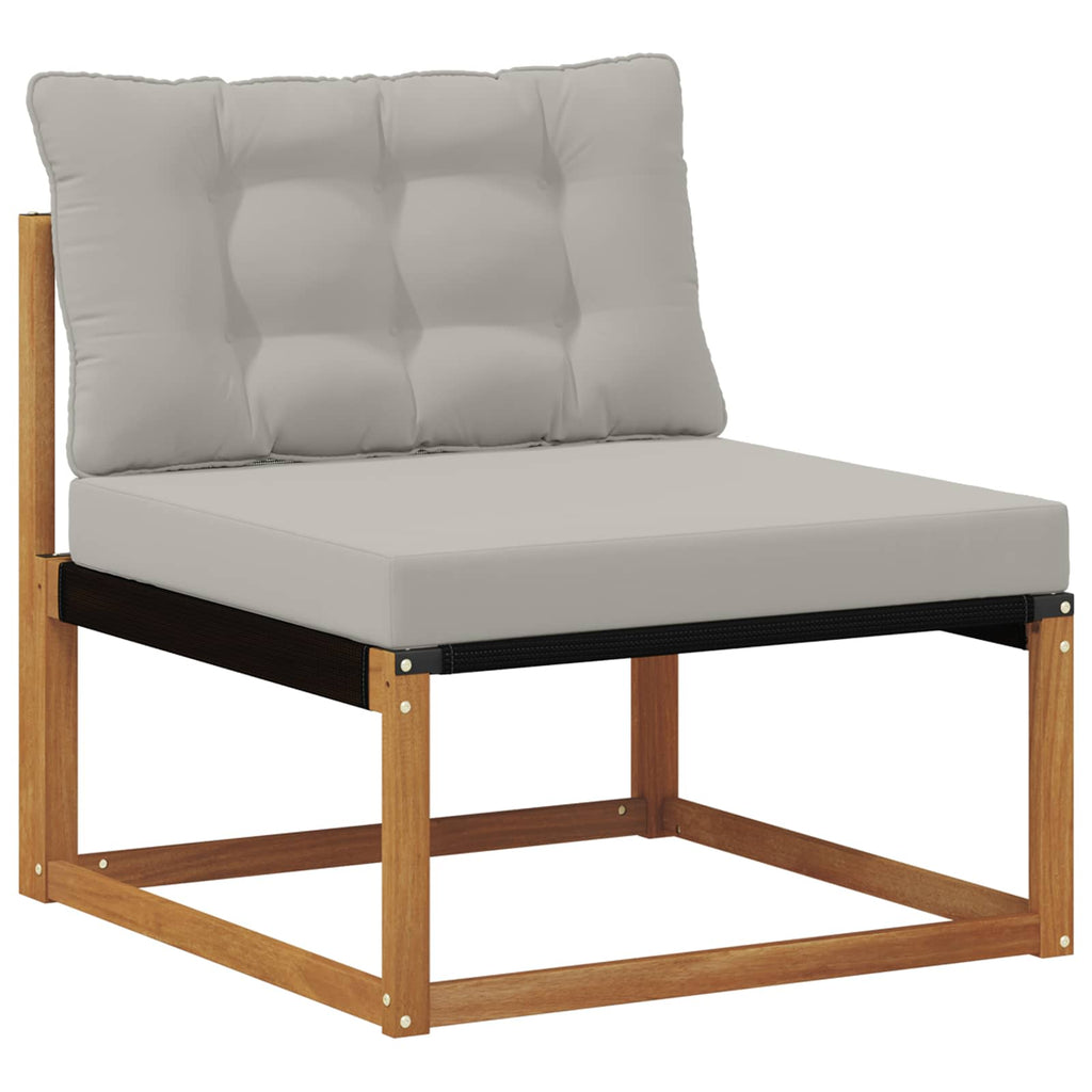 Conjunto de sofás de exterior 4 pcs Gris Natural y Claro