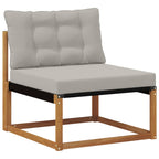 Conjunto de sofás de exterior 4 pcs Gris Natural y Claro