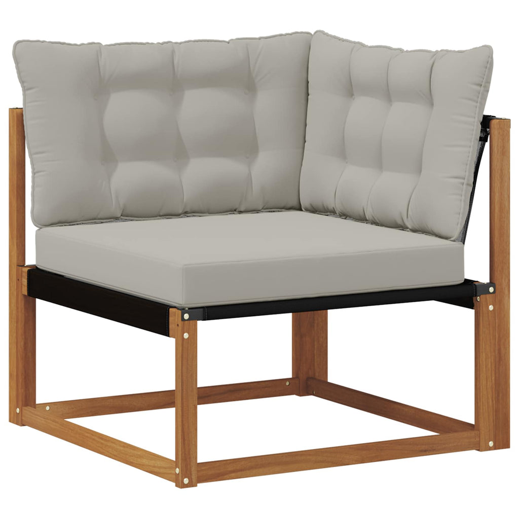 Conjunto de sofás de exterior 4 pcs Gris Natural y Claro