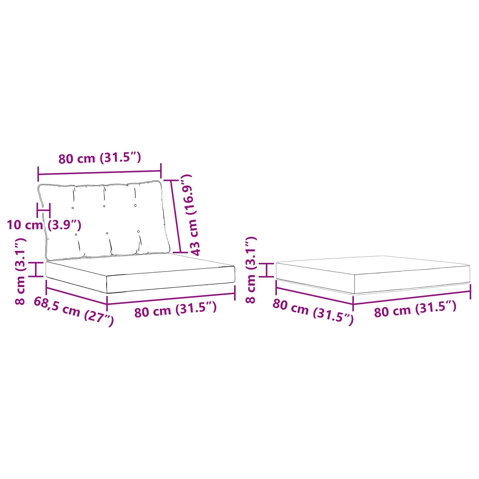Conjunto de sofás de exterior 6 pcs Gris Natural y Claro