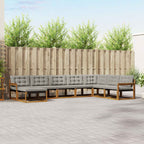 Conjunto de sofás de exterior 8 pcs Blanco y Gris Claro