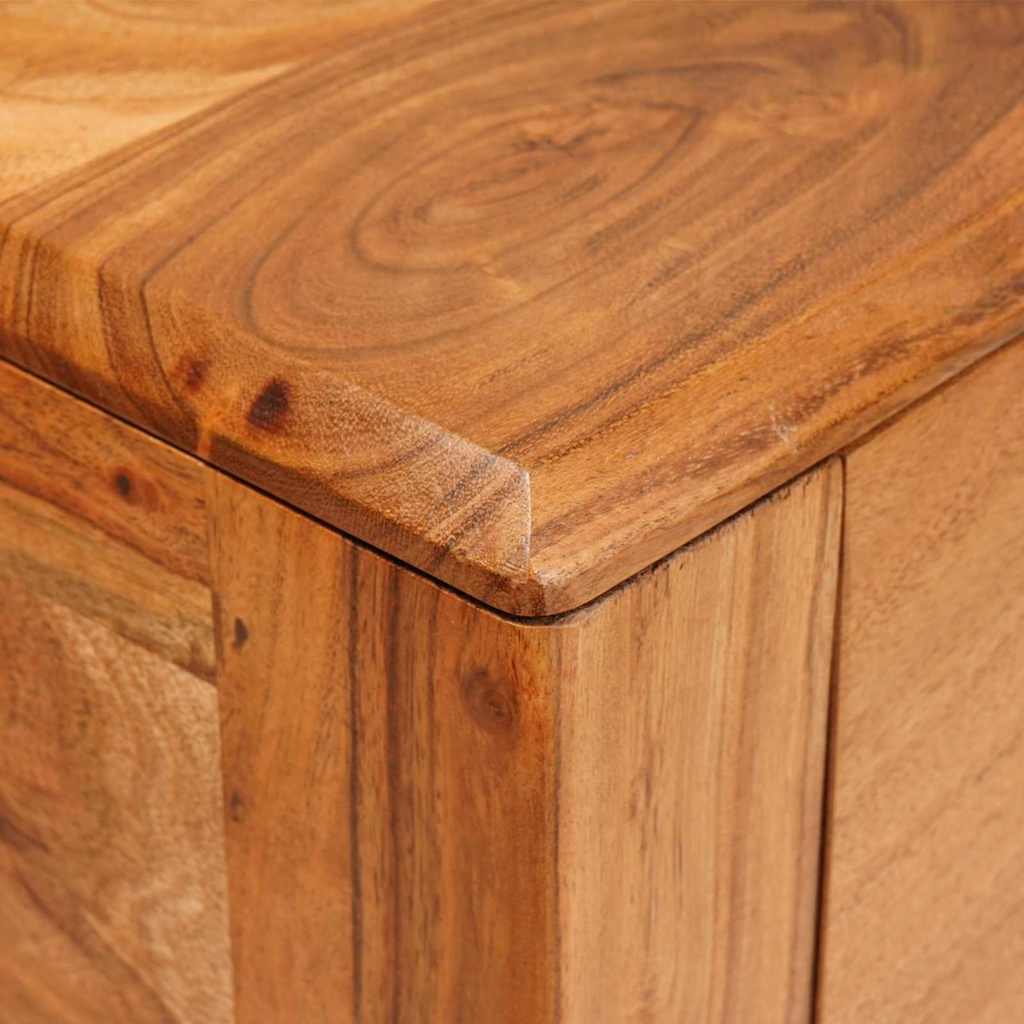 Mesa Consola Marrón 110 x 30 x 80 cm Madera de Acacia Sólida