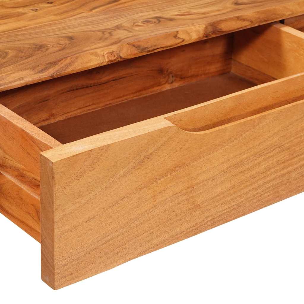 Mesa Consola Marrón 110 x 30 x 80 cm Madera de Acacia Sólida