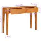 Mesa Consola Marrón 110 x 30 x 80 cm Madera de Acacia Sólida