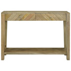 Mesa Consola con cajón Gris natural 110 x 30 x 80 cm
